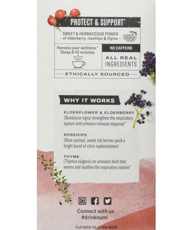 Numi Organic Immune Support Tea Bags - Caffeine Free, Non-GMO, 16 Count - Buy Online on SooperMarket.com