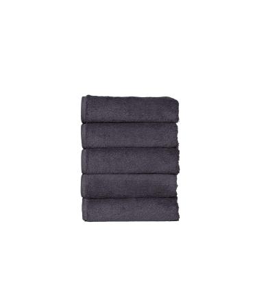 SELVEE Wash Cloth 100% Egyptian Cotton Grey (Stardust) Wash Clothes for Face and Body- Soft & Luxury Face Cloths for Washing Face and Body Premium Face Towels 650 GSM Pack of 5 (12X12)