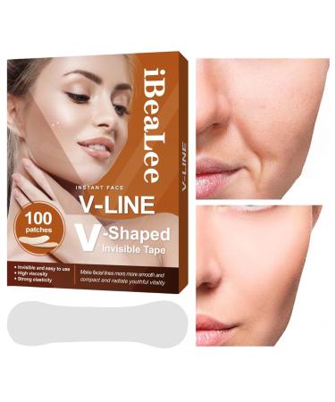 Visiblurry Facelift Tape for Face | Face Lifting Tape for Saggy Skin - Breathable Ultra-thin Invisible High Elasticity V Shaped Instant Face Lift Sticker Secret Make Up Stickers for