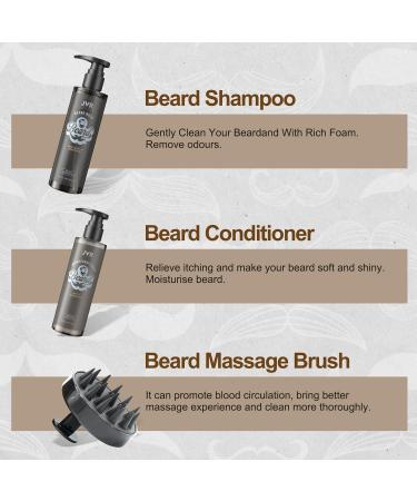JVR Premium 3-in-1 Beard Care Set - Bartshampoo for Men Complete Beard Wash & Conditioner (2x200ML) | Perfect Bart Gift - Buy Online on SooperMarket.com