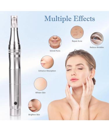 Carer Spark Auto Dermapen - Electric Microneedling Pen for Anti-Aging | 0.25mm-2.0mm 5 Speed Levels Wrinkle & Stretch Mark Removal | Includes 12 Needle Cartridges - 1 Pack - Buy Online on SooperMarket.com