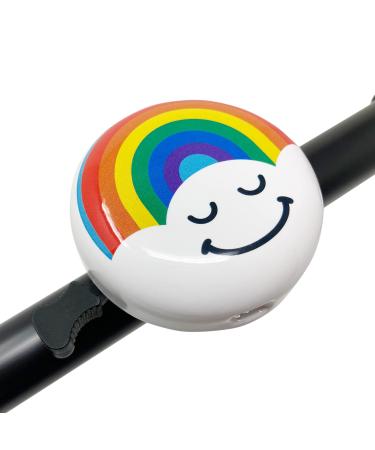 Good Banana Classic Bike Bell, Aluminum Bicycle & Scooter Bell, Loud Crisp Clear Sound Bicycle Bike Bell for Kids or Adults, Fun Patterns Rainbow