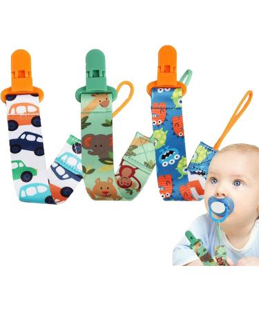 Faceynde Baby Pacifier Clips | Fabric Pacifier Clamps for Boys & Girls - Secure & Stylish Schnuller Clips - Buy Online on SooperMarket.com