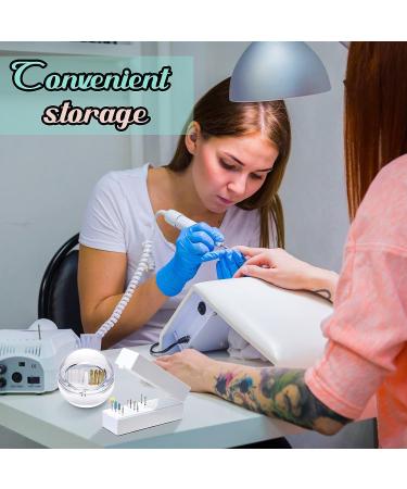 Suclain 4 Pcs Nail Drill Bit Cleaner Brush & Holder - Steel Wire & Nylon Brush, 2 Replacement Brushes, Display Organizer - 48 Holes for Home or Salon - Buy Online on SooperMarket.com