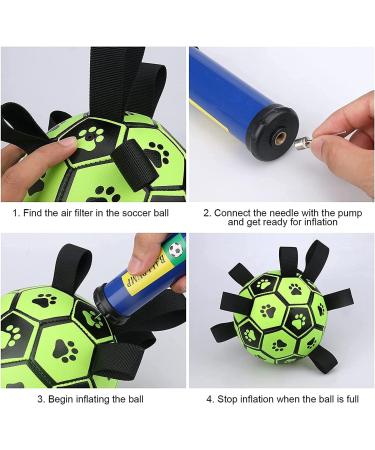 LOTUSWILD Durable Dog Toy Ball with Handle 15cm Ideal for Large Medium & Small Dogs Green | International Shipping Available - Buy Online on SooperMarket.com