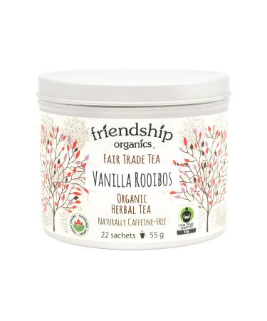 Friendship Organics Vanilla Rooibos Tea Bags Organic and Fair Trade Herbal 22 Count 22 Count (Pack of 1)