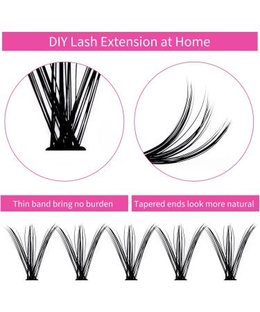 200Pcs Individual Cluster Lashes Extensions Mixed Trays 30D/40D 0.07 D Curl 8-16mm | DIY Eyelash Extensions at Home - Buy Online on SooperMarket.com