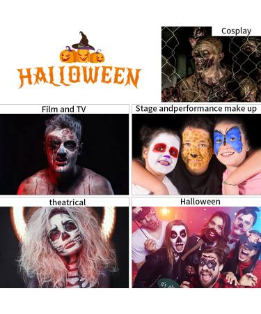 DE'LANCI Pro SFX Makeup Scars Wax Kit for Halloween - Fake Wound Moulding Skin Wax with Spatula, Sponge, Fake Blood & Skin Extension Oil (60g/2.12 Oz) - Buy Online on SooperMarket.com