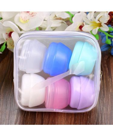 VEAIDE 20ml TSA Approved Travel Containers for Toiletries - Leakproof Refillable Makeup Jars with Clear Zipper Bag, 6 Pieces - Buy Online on SooperMarket.com