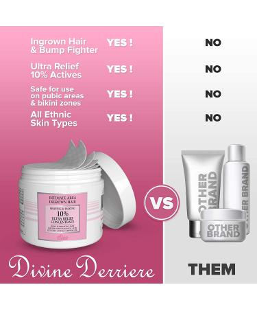 Divine Derriere Ingrown Hair Treatment Pads - Razor Bump Stopper & After Shave Solution for Men and Women - Buy Online on SooperMarket.com