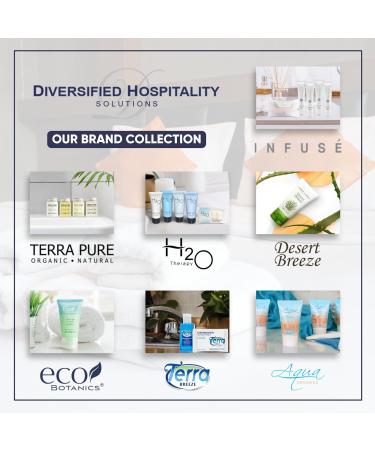 Terra Pure Wild Citrus Hotel Amenities Set - 300 Organic Paraben-Free 1oz Shampoo Conditioner Body Wash Lotion & Soap Bar - Ideal for International eCommerce - Buy Online on SooperMarket.com