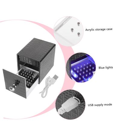 FRCOLOR Nail Polish Storage Nail Art Stand Nail Bit Usb Holder Tool Stand Nail Stuff Organizer Para Guardar Nail Grinding Bits Container Monitor Electric Nail Acrylic 12x8.5cm Black - Buy Online on SooperMarket.com
