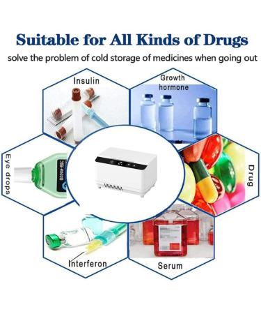 Insulin Refrigerator Freezer Insulin Refrigerator Portable Suitcase Diabetes Patient Travel Thermostatic Drug Supplies Refrigerator 3battery - Buy Online on SooperMarket.com