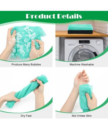 Windspeed 2Pcs African Body Exfoliating Net Bathing Sponge for Deep Cleaning | Skin Smoother for Men & Women | Shower Essential (80x30cm, Black+Green) - Buy Online on SooperMarket.com
