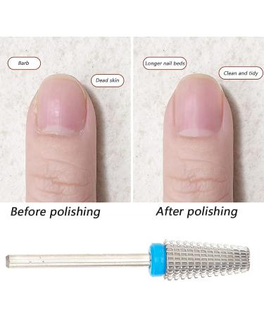NICENEEDED Tungsten Nail Carbide 5 in 1 Bit Two Way Rotate use for Both Left and Right Handed 3/32 Inch Professional Nail Drill Bits for Fast Remove Acrylic or Hard Gel(Silver Medium) Style 2 - Buy Online on SooperMarket.com