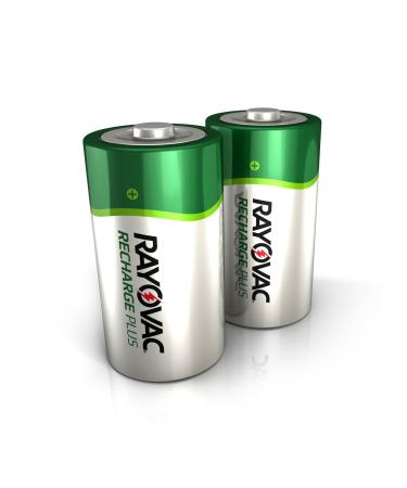 Rayovac Rechargeable D Batteries High Capacity Rechargeable Plus D Battery (2 Count) Batteries 2 Count (Pack of 1)