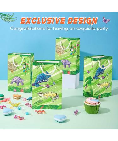 WERNNSAI Reptile Party Favor Bags - 16 PCS Reptile Birthday Party Supplies Gift Bags with Handles for Kids Boys Snakes Leopard Turtle Goodie Bags for Reptile Theme Camping Party Baby Shower Decoration - Buy Online on SooperMarket.com