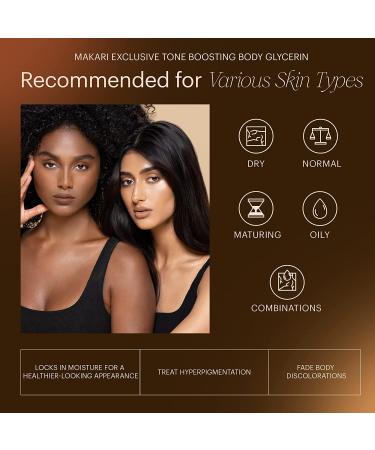 Makari Exclusive Active Intense Tone Boosting Body Glycerin 16.8oz | Skin-Brightening & Moisturizing Formula | Promotes Even Skin Tone | For All Skin Types - Buy Online on SooperMarket.com