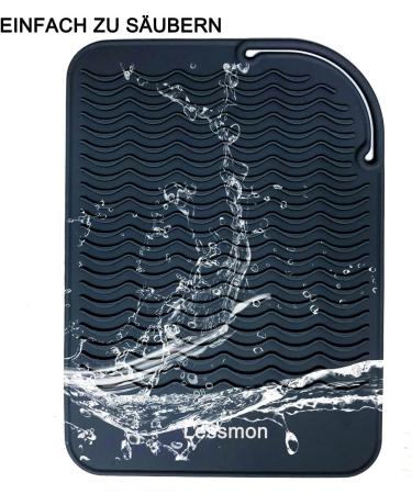 Premium Heat Resistant Mat for Curling Irons & Hair Styling Tools - 9 x 6.5 Black | Essential Protection for Your Styling Equipment - Buy Online on SooperMarket.com