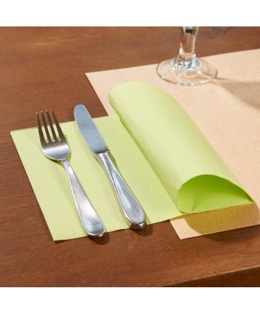 Le Napage Anise Green 40 Napkins - Tex Touch 38x38 cm FSC Cellulose Wadding - Eco-Friendly Tableware - Buy Online on SooperMarket.com