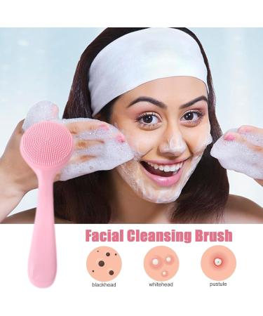 Bexdug Face Scrubber - Soft Silicone Facial Cleansing Brush - Manual Facial Cleansing Brush Skin Friendly Waterproof Face Cleaning Scrubber Pink - Buy Online on SooperMarket.com