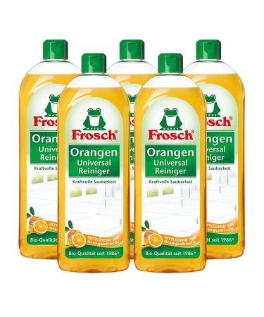 Frosch Orange Universal Cleaner - powerful all-purpose cleaner pack of 5 (5 x 750 ml) 750 ml (pack of 5)