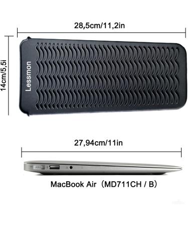Buy Heat-Resistant Silicone Mat Bag | Perfect for Curly Bars & Hot Hair Tools | Black 28.5cm x 14cm - Buy Online on SooperMarket.com