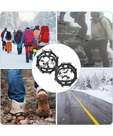 Zjrung Spikes for Mountain Shoes - 16x16cm Black Ice Claws for Snow & Hiking - Ultimate Outdoor Shoe Chains for Climbing & Slippery Conditions - Buy Online on SooperMarket.com