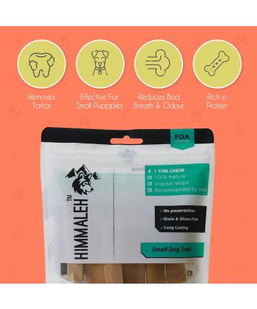Himmaleh Yak Chews for Dogs - Yak chews for dogs small and puppies (pack of 6) - Protein Rich Dog Chews Long Lasting Natural - Yak Milk Chews - Yak Bars for Dogs - Healthy Yak Snack for small Breeds Small (Pack of 6) - Buy Online on SooperMarket.com