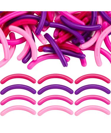 80 Pieces Eyelash Curler Refills Pads Soft Curler Replacement Refills Pads for Universal Eyelash Curler (Rose Red, Purple, Pink and Dark Rose Red)