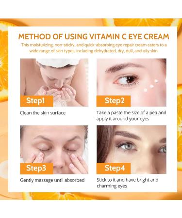 Trendyfave Vitamin C Eye Cream Under Eye Cream for Dark Circles and Puffy Eyes Eye Bags Remover Hydrating Eye Cream Fade Fine Lines Anti Aging Eye Cream for All Women Men Skin - Buy Online on SooperMarket.com