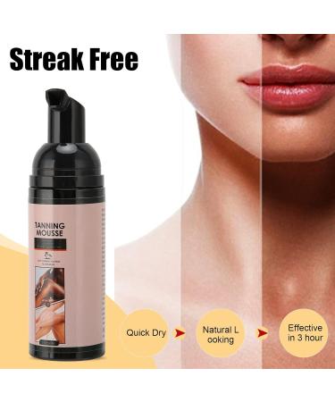 Dark Self Tanning Foam Tanning Mousse Summer Body Face Sunless 60ML Self Tanner Foam Moisturizing Skin Firming Face Tanning Balm for Women - Buy Online on SooperMarket.com