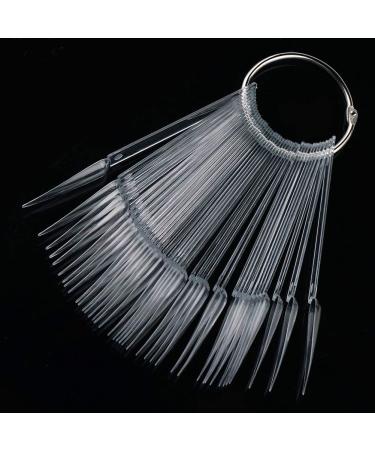 JIHUOO 100pcs Nail Art Tips - Clear Nail Display & Practice Tips for Polish Color Swatches - Ideal for Nail Enthusiasts & Professionals - Buy Online on SooperMarket.com