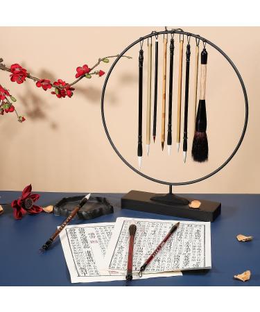 6-Piece Chinese Calligraphy Brush Set with Roll-Up Holder - Ideal for Painting, Writing, Watercolor, Sumi, Kanji Art - Buy Online on SooperMarket.com