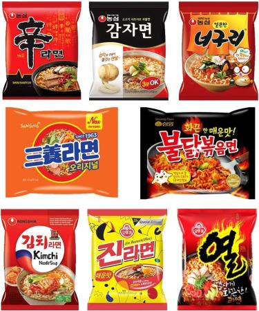 CNMART Korean Top Selling Mix Assorted Ramen Instant Noodle (Pack 20) - Buy Online on SooperMarket.com