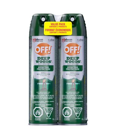 OFF Deep Woods Insect and Mosquito Repellent Bug Spray Ideal for Camping Hiking and Hunting Up to 8 Hours of Protection 230g Each 2pk (Packaging May Vary) Mosquito Repellent 2 Pack