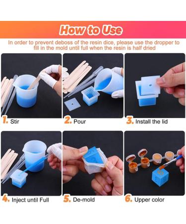 Shynek Resin Dice Molds Set - 19 Polyhedral Styles with Silicone Mold, Tools, and Paints for Epoxy Resin Dice Making - Buy Online on SooperMarket.com