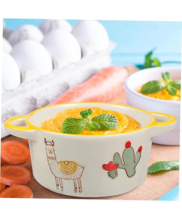 Alipis 1pc Ceramic Steamed Egg Bowl Food Serving Bowl Noodle Ceramic Baking Bowl Kitchen Bowl Child Dessert 13.8x10.3cm Assorted Color-1 - Buy Online on SooperMarket.com
