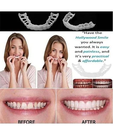 LAMILL DIY Dentures Teeth Veneers for Men and Women - Elastic Tooth Cover - Perfect Smile Solution (2 PCS) - Buy Online on SooperMarket.com