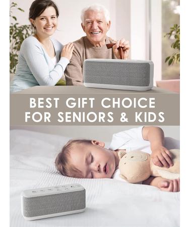 USB Rechargeable White Noise Machine for Office Privacy | 42 Soothing Sounds for Adults | Lullabies & Fan Sounds | Auto-Off Timer & Volume Control | Gray - Buy Online on SooperMarket.com