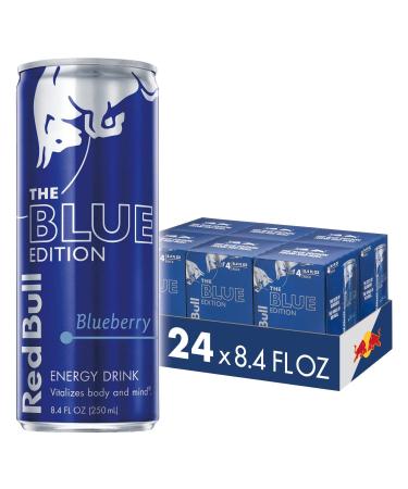 Red Bull, Blue Edition, Blueberry Energy Drink, 8.4 Fl Oz (Pack of 24)