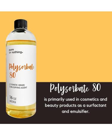 Pure Polysorbate 80 16 oz | Tween80 | T-MAZ 80 | Surfactant & Emulsifier for Bath & Body Products - Buy Online on SooperMarket.com