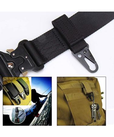 Selighting Tactical Carabiner - 2 PCS Molle Belt Snap Hook Keychain for Molle Bag & Outdoor Activities - Black - Buy Online on SooperMarket.com