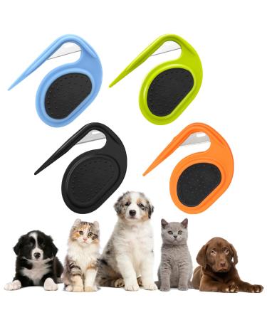 Nursing knife for long -haired pets - remove lumps de -filtering knife cat Knitting Comb Pet Cat Comb Dog Pet Hair Removal Grooming Brush Knotting Comb Cats For Removing Tangled Hair 4PCs