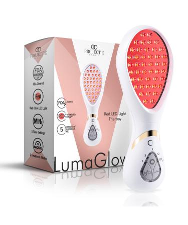 LumaGlow Red LED Light Therapy by Project E Beauty | Skin Rejuvenation and Anti-Aging | Diminish Fine Lines & Wrinkles | Improve Skin Elasticity | Handheld Device for Spa & Home Use