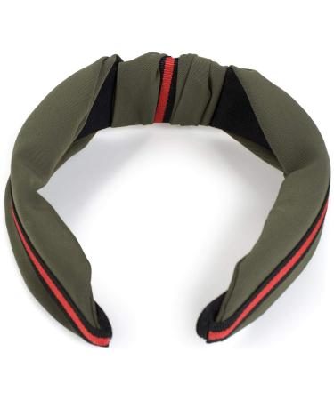 styleBREAKER Olive Retro Headband for Women - Knotted Decorative Stripes Hairband | Trendy Hair Accessories 04026018 - Buy Online on SooperMarket.com