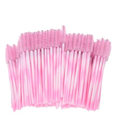 200 pieces of heap eyelash brushes portable murderer bars Applicator eyebrow bursts eyelash brush make-up tool accessories (pink)