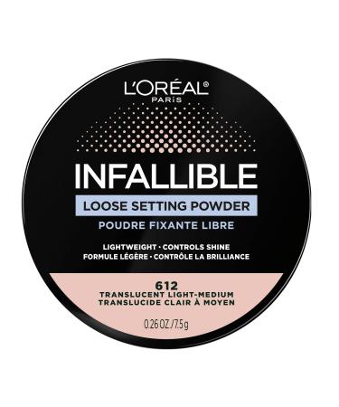 L'Oreal Paris Infallible Tinted Loose Setting Powders, Matte Finish, Lightweight, No White Cast, 2 Shades From Light To Deep, Translucent Medium-deep, 0.28 Oz Translucent Light-Medium