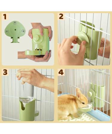 Green Rabbit Water Bottle 600ml - Hanging Water Dispenser for Small Pets - Buy Online on SooperMarket.com