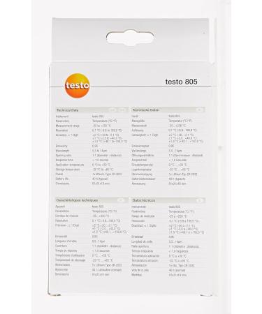 Buy Testo 805 - 0560 8051 Infrared Thermometer | Non-Contact Surface Temperature Measurement - Fast Worldwide Shipping - Buy Online on SooperMarket.com